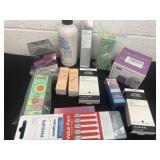 New shampoo and tooth brush heads and scar sticks