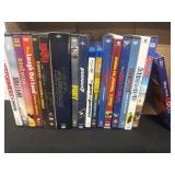Group of dvds and blue rays