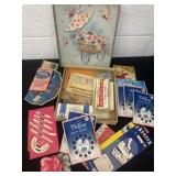 Group of sewing items and buttons