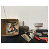 Box of Masonry Tools for concrete and cement work