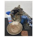 Lead rope backpack and wallets and peculator