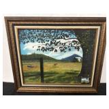 21x25 Farm Painting Artwork with Photo of