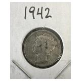 1942 Mercury Dime