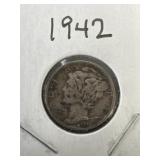 1942 Mercury Dime