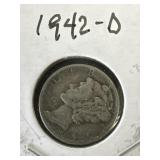 1942-D Mercury Dime