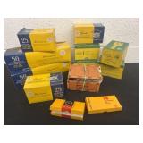 Large group of vintage slides with  metal frames