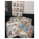 Binder of baseball cards