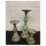 11ï¿½ 8ï¿½ and 5ï¿½ candle holders.