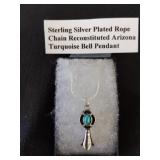 Sterling silver plated rope chain reconstituted