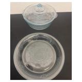 Old 1940s Fire King Glass Philbe Vintage 9' Pie