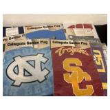 Group of college team  garden flags  and