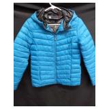 Size large 12/14 Spyder jacket.  Teal color