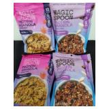 Four new packages of magic spoon protein granola