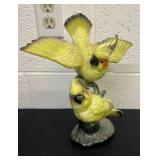 Vintage 10ï¿½ 1950s Yellow Ceramic Cockatoo Figurine