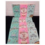 Group of new happy birthday paper bags