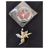 Collectible military challenge coin for the 609th