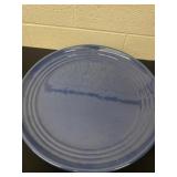 17.5ï¿½ BLUE BAUERLOS ANGELES RINGWARE CHOP PLATE