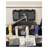 16ï¿½ tool box of hammer and trowels