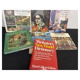 Group of books: garden, art, seashore style