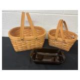 2 new baskets with loaf pan fire king