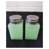 Vintage table craft jadeite glass 2 oz salt and