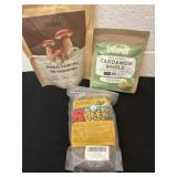 Seed tea and dried mushroom and whole cardamom