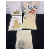 3 vintage stationary sets.