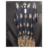 Size large women's housecoat very long, black