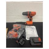 Black and Decker untested drills, battery and