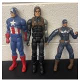 3 action figurines
