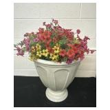 18 inch plastic planner with artificial floral