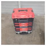 Craftsman's toolbox top lid hinge missing, with