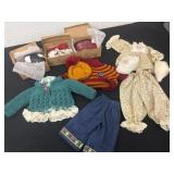 Shoe string vintage doll clothes with shoes