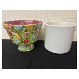 7ï¿½ white planter 7ï¿½ spring bowl