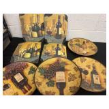 4 7ï¿½x10ï¿½ wine decor with 10ï¿½ wine decor plates
