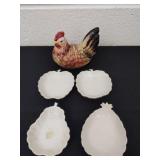 Vintage fruit shaped porcelain dishes possibly