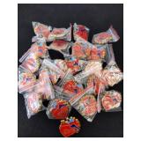 23 human heart lapel pins.  1 inch