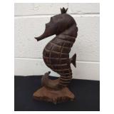 13 inch carved seahorse