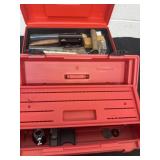 2 red toolBoxes with tools