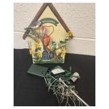Meyal welcome birdhouse and string lights