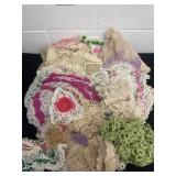 Large Group of vintage doilies