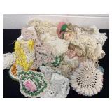 Large Group of vintage doilies