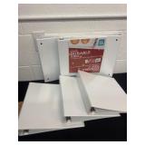 6 new white binders