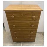 24.5x15x36 4 Drawer Wood Dresser
