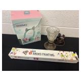 Diamond painting, cat earphone and  6ï¿½ Lamp