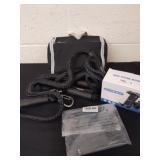 Two bungee dock lines for a boat and a bike phone