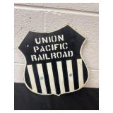 11ï¿½ wood Union pacific railroad sign