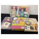 Loom kit, yarn and embroidery