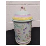 11 inch Capriwear floral cookie jar