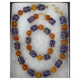 Necklace bracelet and earring matching set